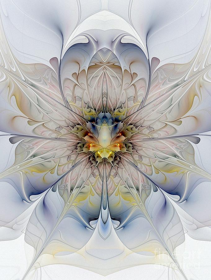 Abstract Digital Art - Mirrored Blossom by Amanda Moore