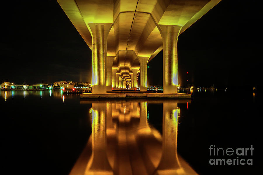 Mirrored Bridge Reflection Photograph by Tom Claud