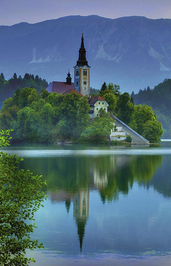 Mirrored Church at Sunrise Photograph by Don Wolf