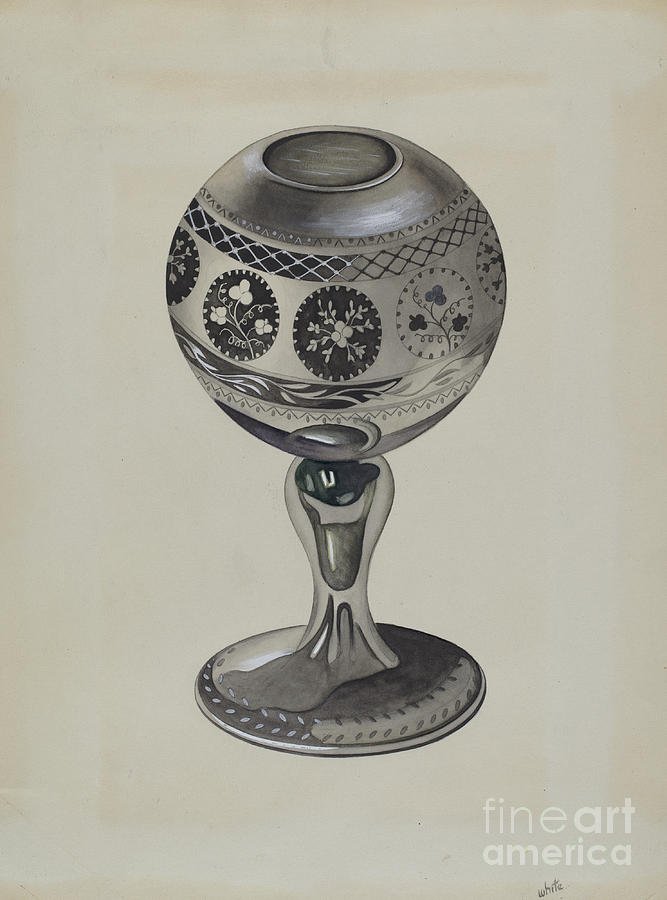 Mirrored Glass Vase Drawing By Edward White