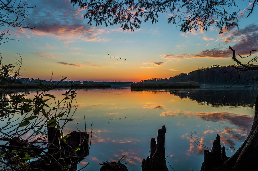 Mirrored Sunset Photograph by Nancy Comley - Pixels