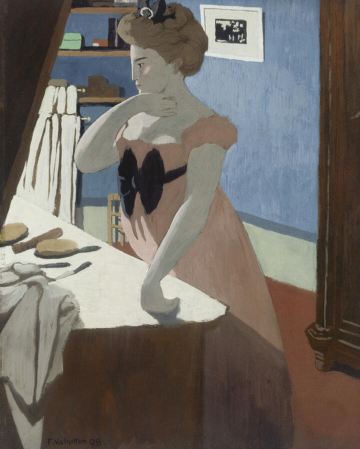 Misia at Her Dressing Table, from 1898 Painting by Felix Vallotton