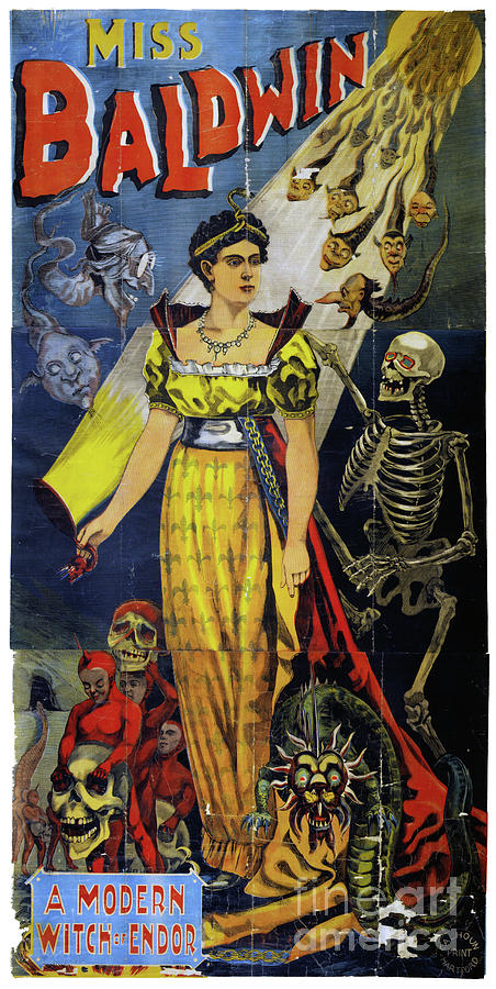 Vintage Mixed Media - Miss Baldwin Vintage Poster by Vintage Treasure
