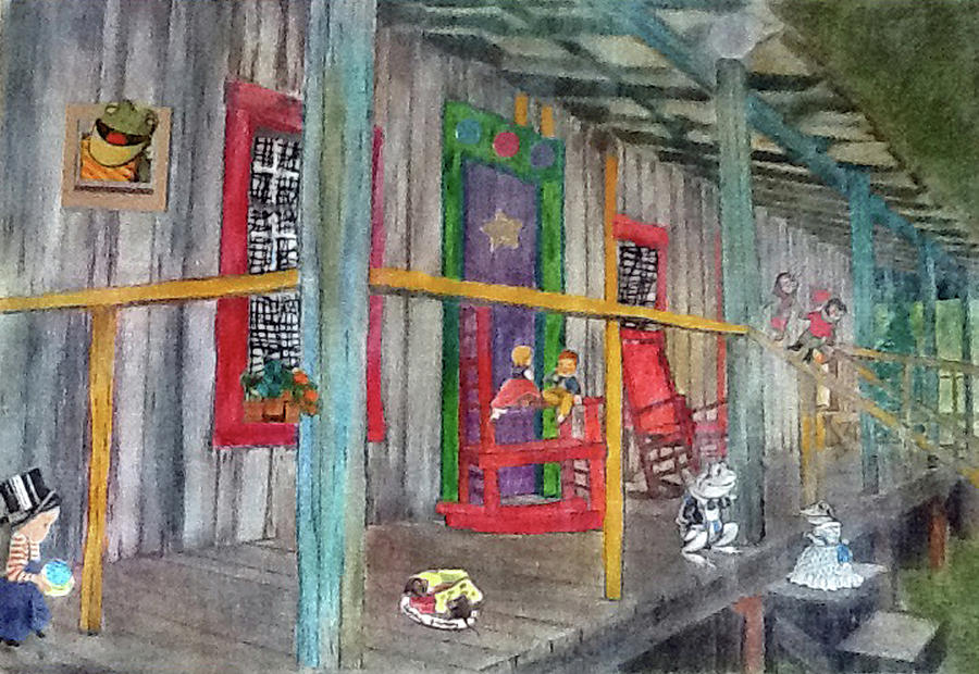 Miss Fitzwillys Porch Mixed Media by Linnie Greenberg