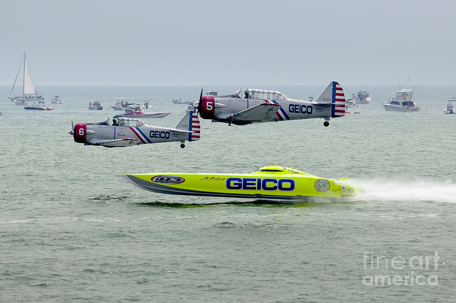 Miss Geico and the Geico Skytypers Airshow Team Photograph by Anthony Totah