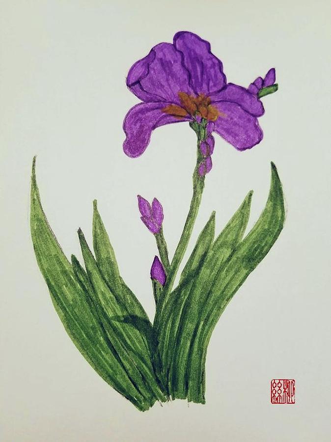 Miss Iris Painting by Margaret Welsh Willowsilk