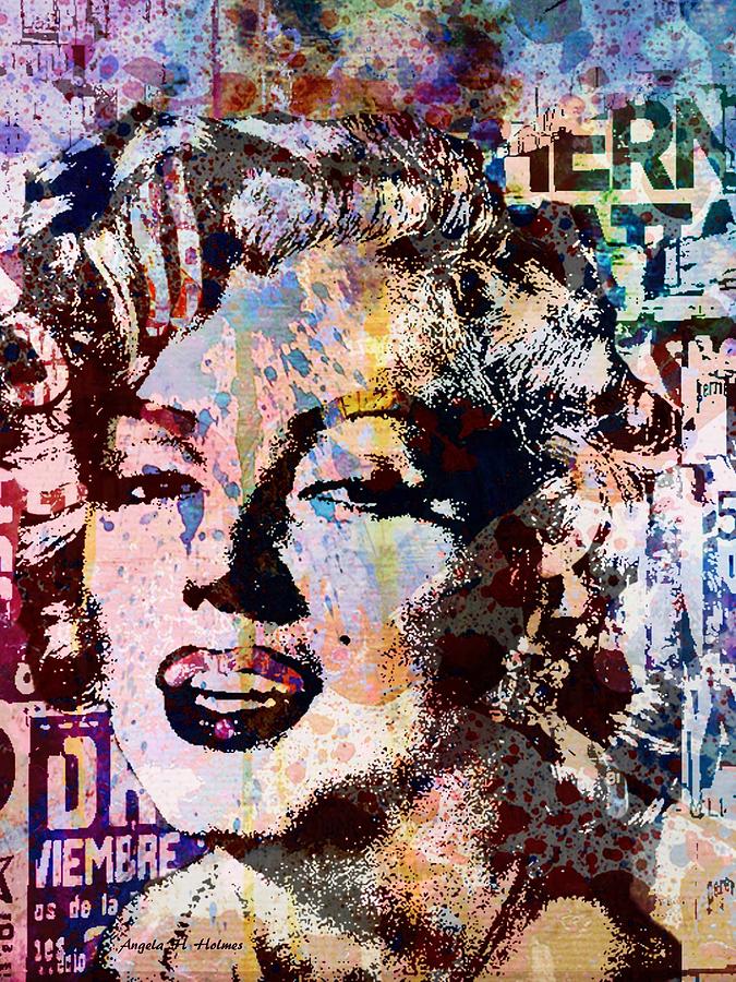 Miss Marilyn Mixed Media by Angela Holmes - Fine Art America