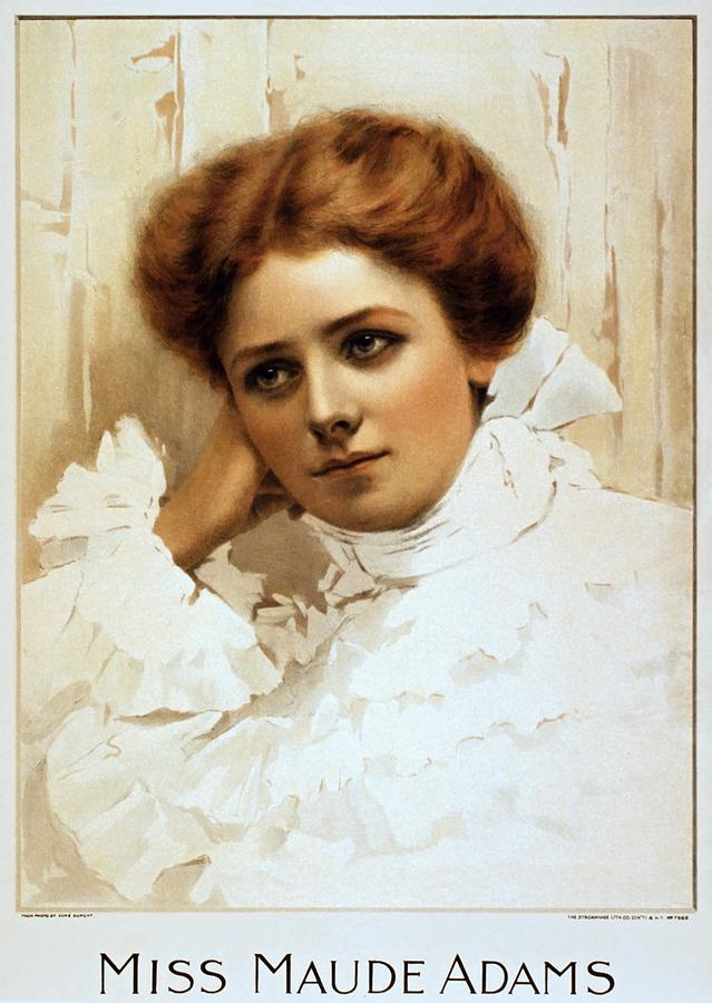 Miss Maude Adams, performing arts poster, 1899 Painting by Vincent Monozlay