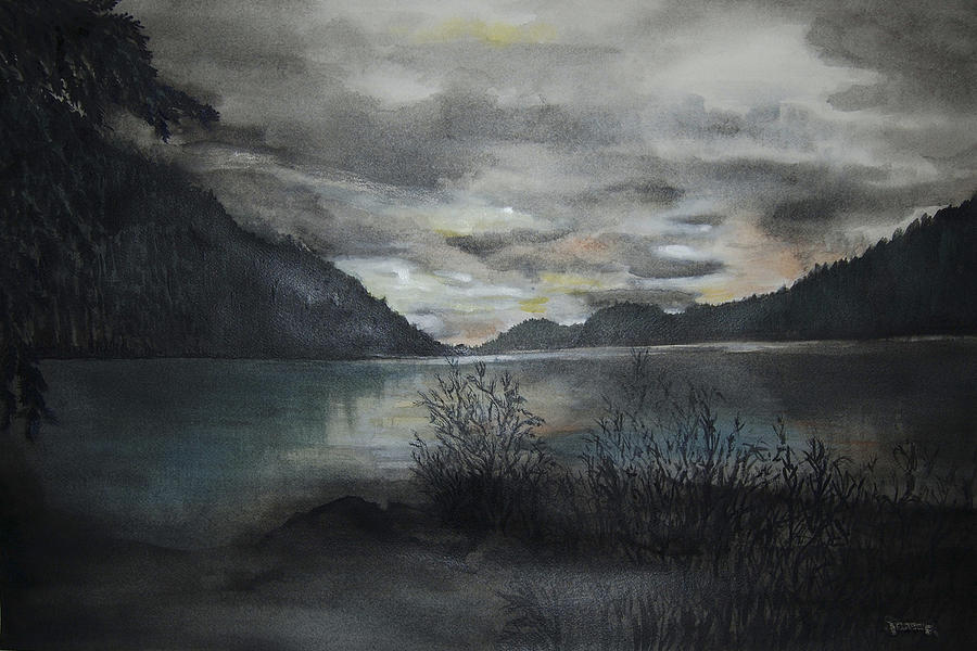 Sunset Painting - Missezula Lake Sunset by Susan Moore