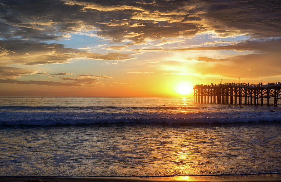 Mission Beach Sunset San Diego California Photograph by Joseph S Giacalone