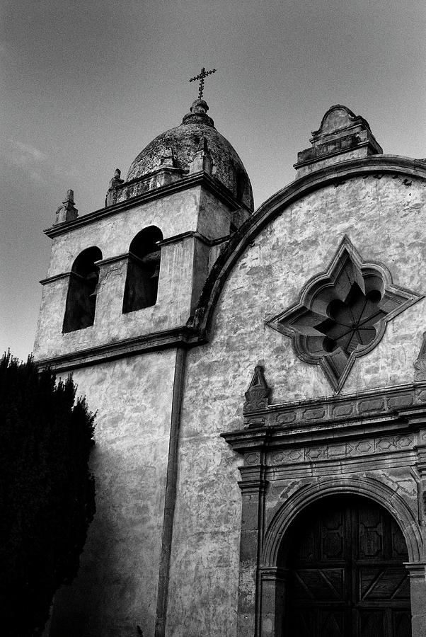 Mission Carmel Bell Tower in black and white by Renee Hong Mission Carmel Bell Tower in black and white by Renee Hong