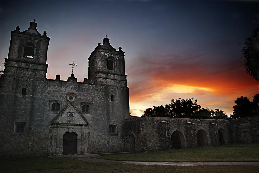 Mission Concepcion at Sunrise Photograph by Melany Sarafis