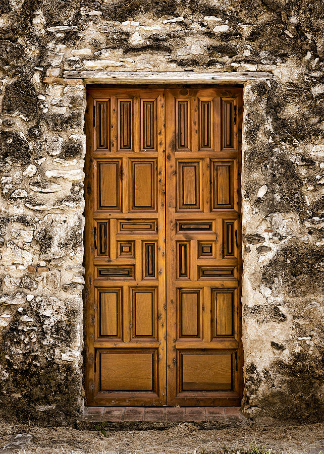 Mission Concepcion Door #3 Photograph by Stephen Stookey