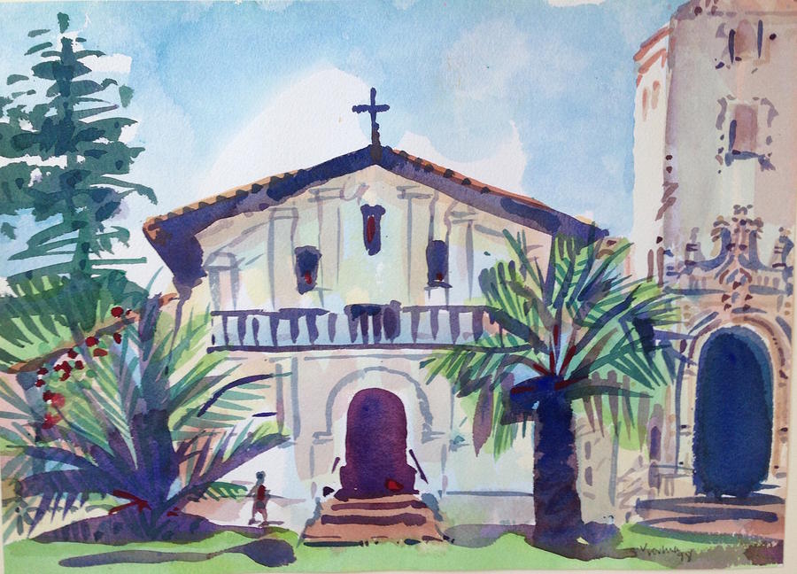 Mission Dolores Painting by Virginia Vovchuk | Fine Art America