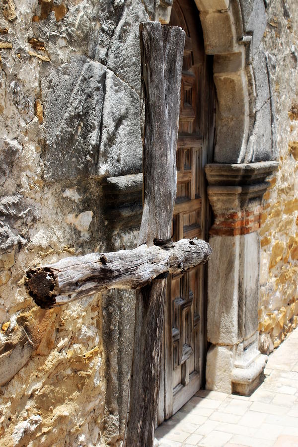 Mission Espada - Wooden Cross Photograph by Beth Vincent