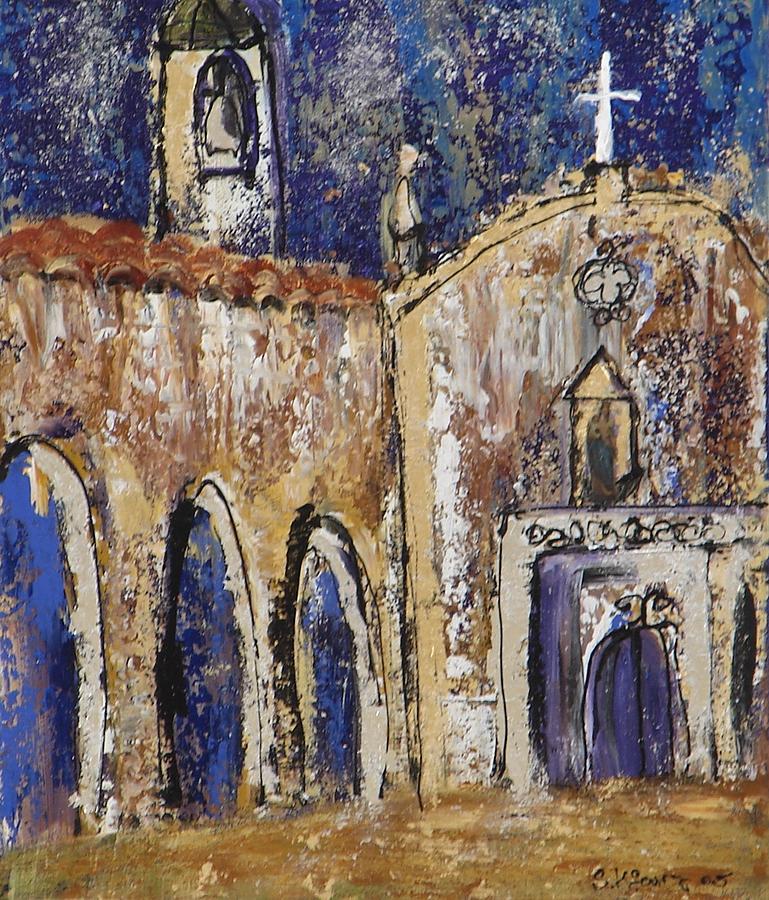 San Antonio Painting - Mission Espiritu Santo by Suzanne Kfoury