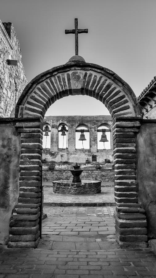 Swallow Photograph - Mission Gate and Bells #3 by Stephen Stookey