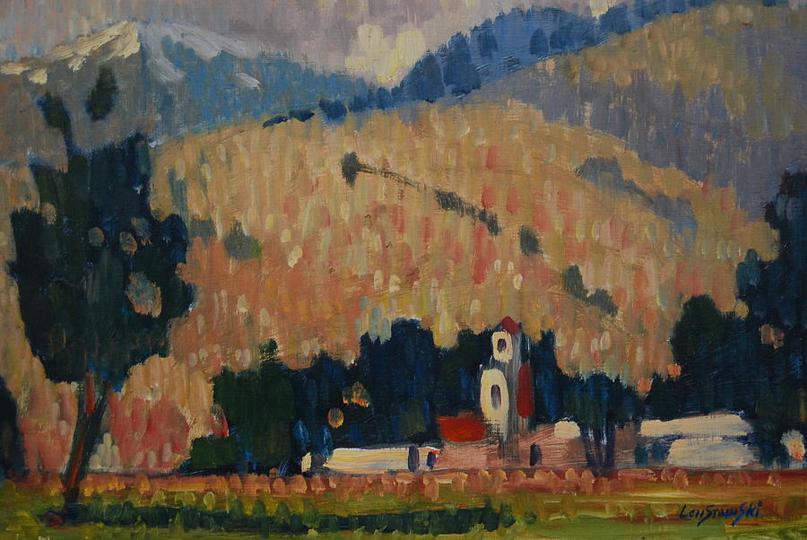 Mission In The Valley Painting by Len Stomski