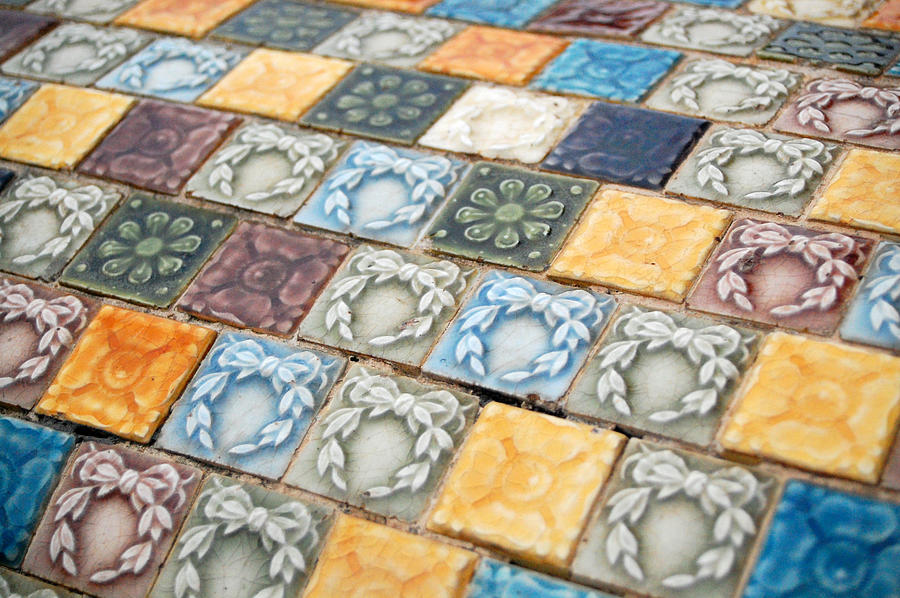 Mission Inn Fountain Tiles Photograph by Amy Fose