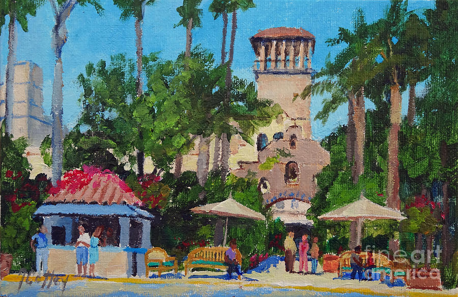 Mission Inn On A Sunny Day Painting by Joan Coffey