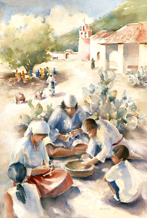 Mission Life Days Painting by Joan Jones