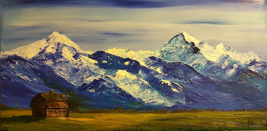 Mission Mountains   23 Painting by Cheryl Nancy Ann Gordon