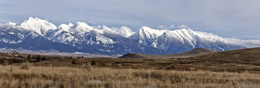Winter Photograph - Mission Mountains by Wes and Dotty Weber