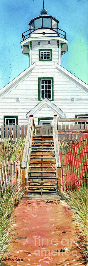 Mission Point Lighthouse Painting by LeAnne Sowa
