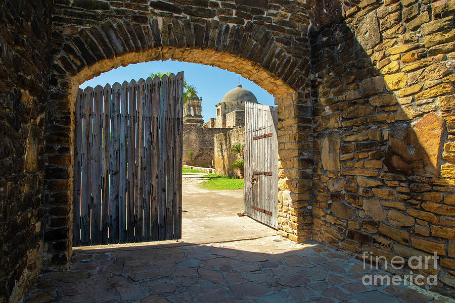 San Antonio Photograph - Mission San Jose Gate by Inge Johnsson