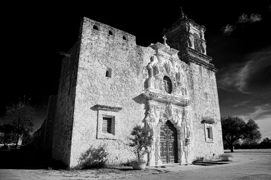 San Antonio Photograph - Mission San Jose - Infrared by Stephen Stookey