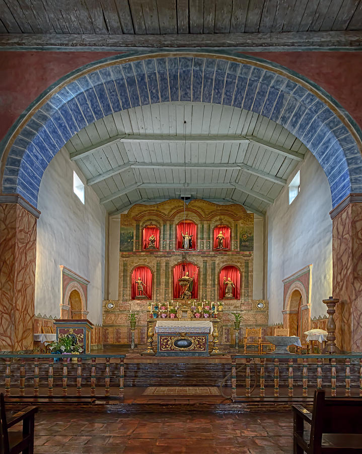 Mission San Juan Bautista Interior Photograph by Susan Rissi Tregoning