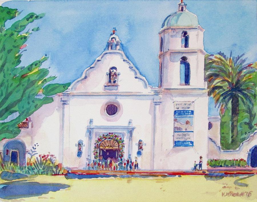 Mission San Luis Rey Painting by Virginia Vovchuk - Fine Art America