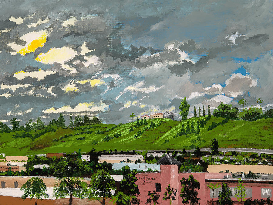 San Diego Painting - Mission Valley Clouds by Todd Martin