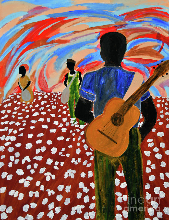 Music Painting - Mississippi Blues by Kafia Haile