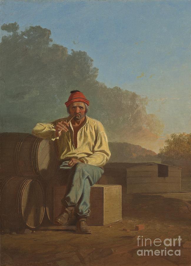 Mississippi Boatman Painting by George Caleb Bingham