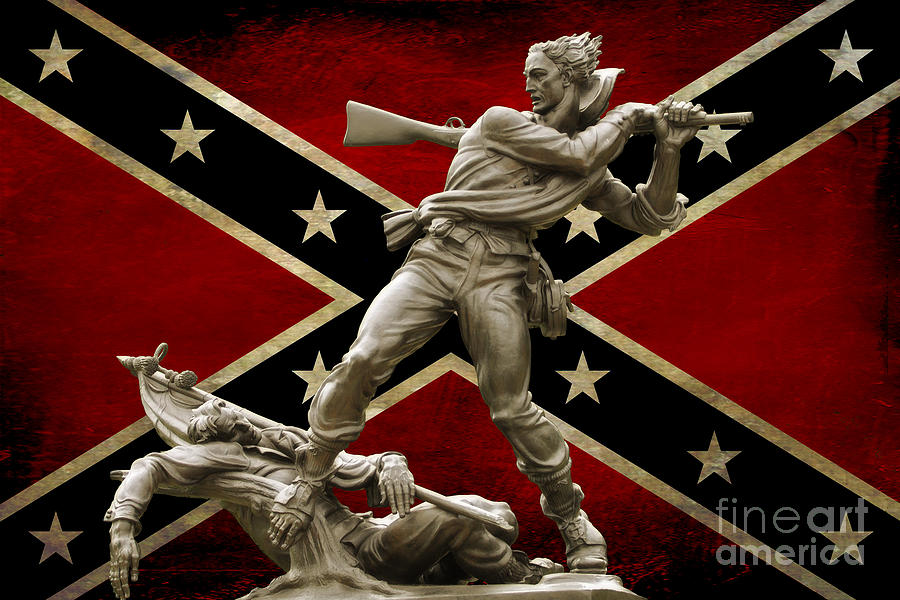 Mississippi Monument and Confederate Flag Digital Art by Randy Steele