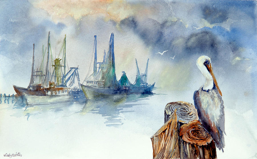 Mississippi Pelican Painting by Bobby Walters