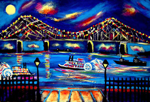 Mississippi Queen Painting by Ted Hebbler