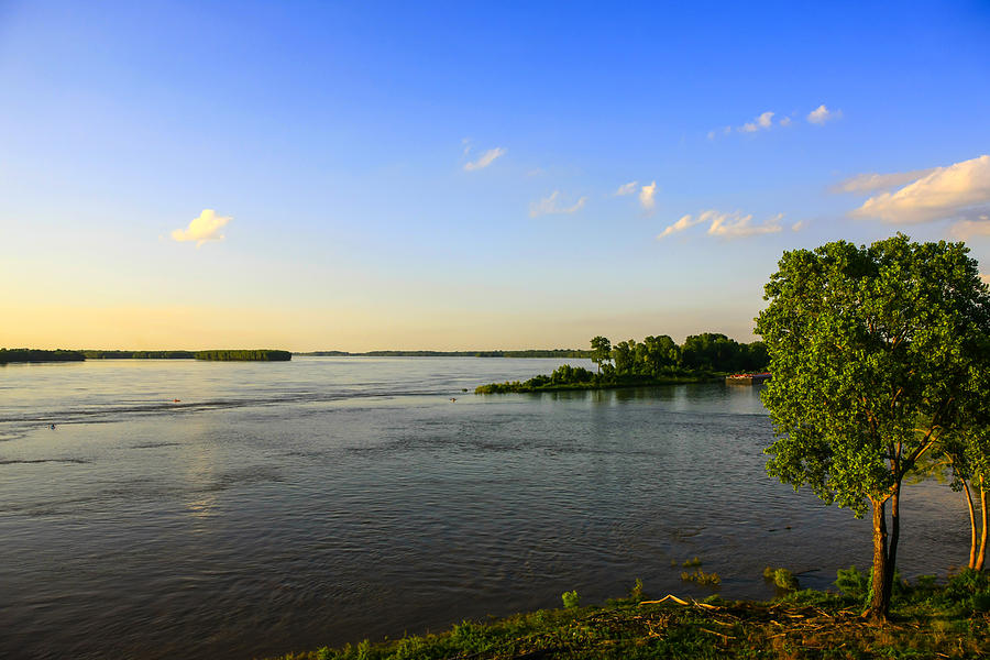 Mississippi River at Sunset Photograph by Chris Smith