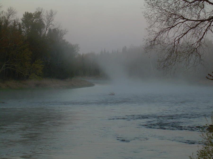 Mississippi River Photograph - Mississippi river Fog swirls by Kent Lorentzen