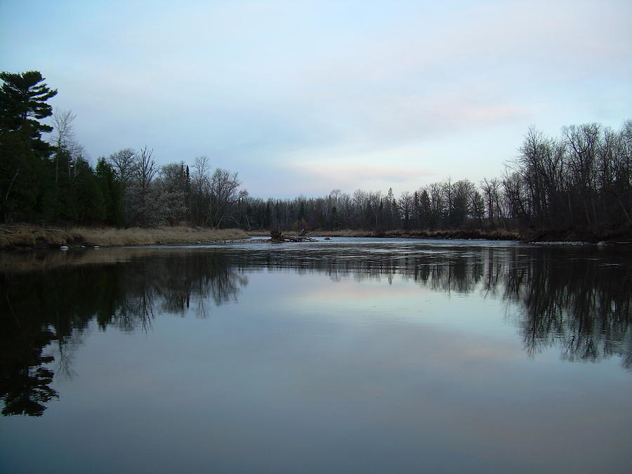 Mississippi river Morning Reflection Photograph by Kent Lorentzen