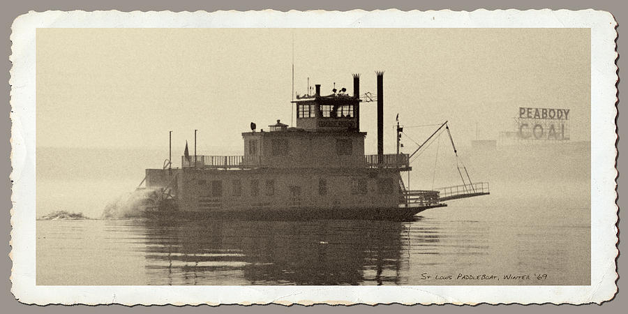 Mississippi River Paddlewheeler  1969 Photograph by Garry McMichael