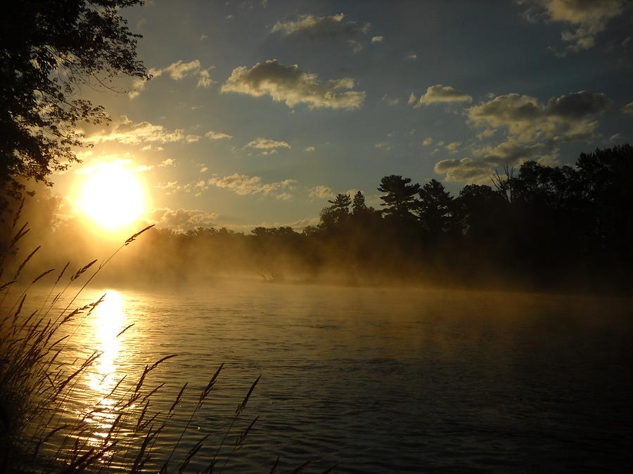 Mississippi River Sunrise Fog Photograph by Kent Lorentzen