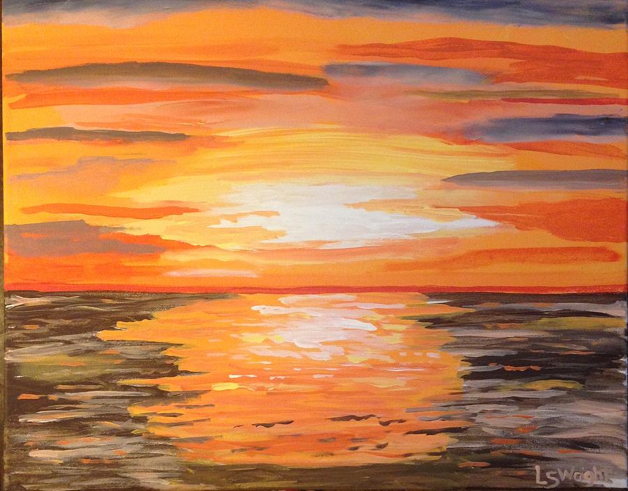 Mississippi River Sunset Painting by Laura Wright - Fine Art America