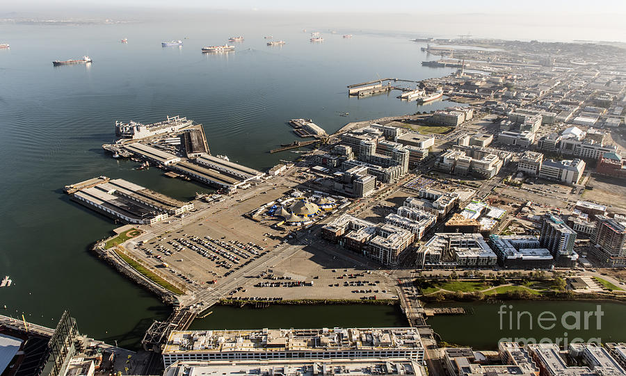 Misson Bay in San Francisco Aerial Photo Photograph by David Oppenheimer