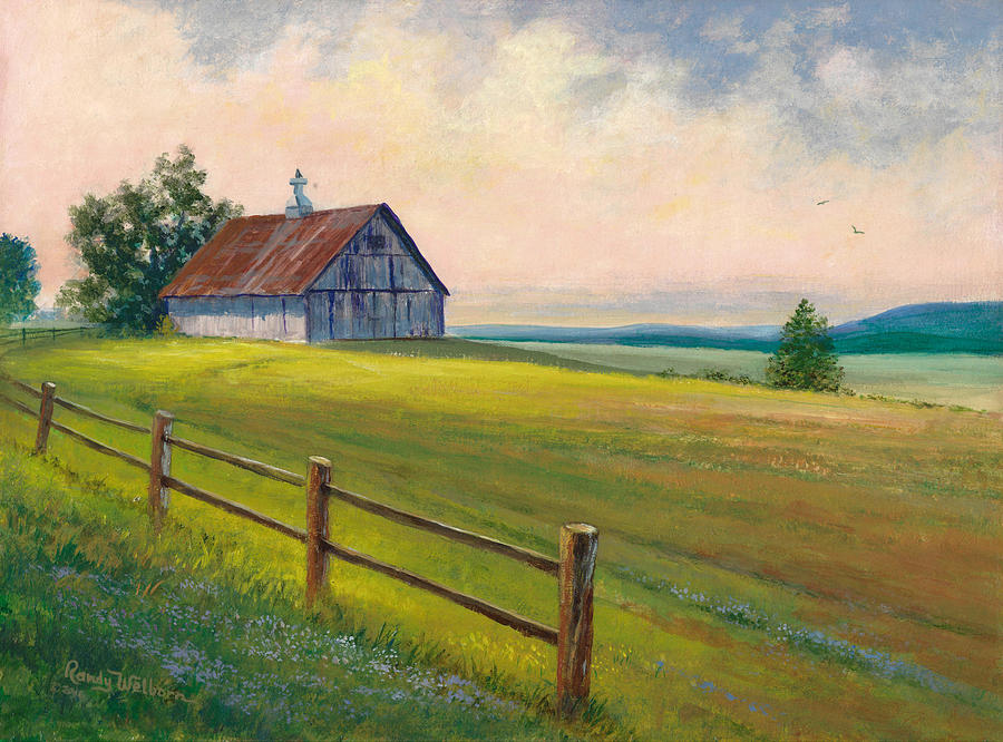 Missouri Barn Painting by Randy Welborn