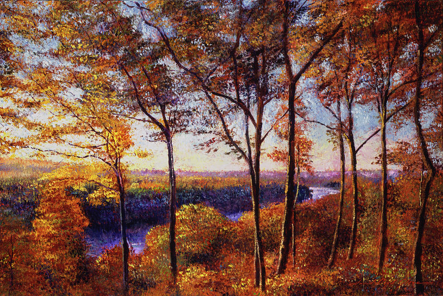  Missouri River In Fall Painting by David Lloyd Glover