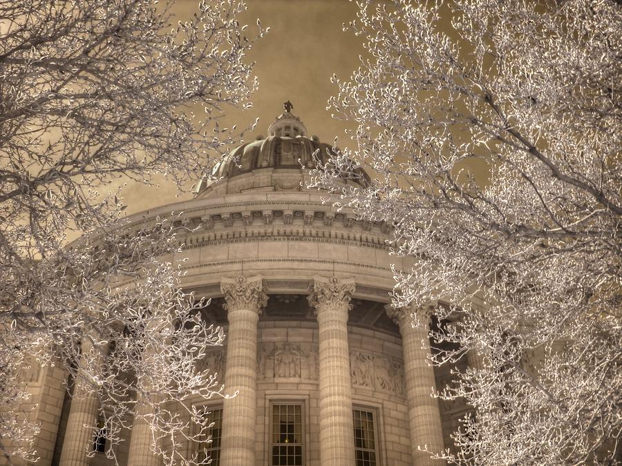 Missouri State Capitol Jefferson City Infrared Photograph by Jane Linders