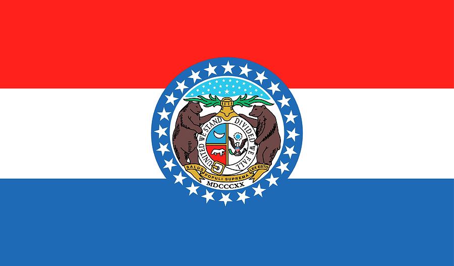 Missouri state flag Painting by American School