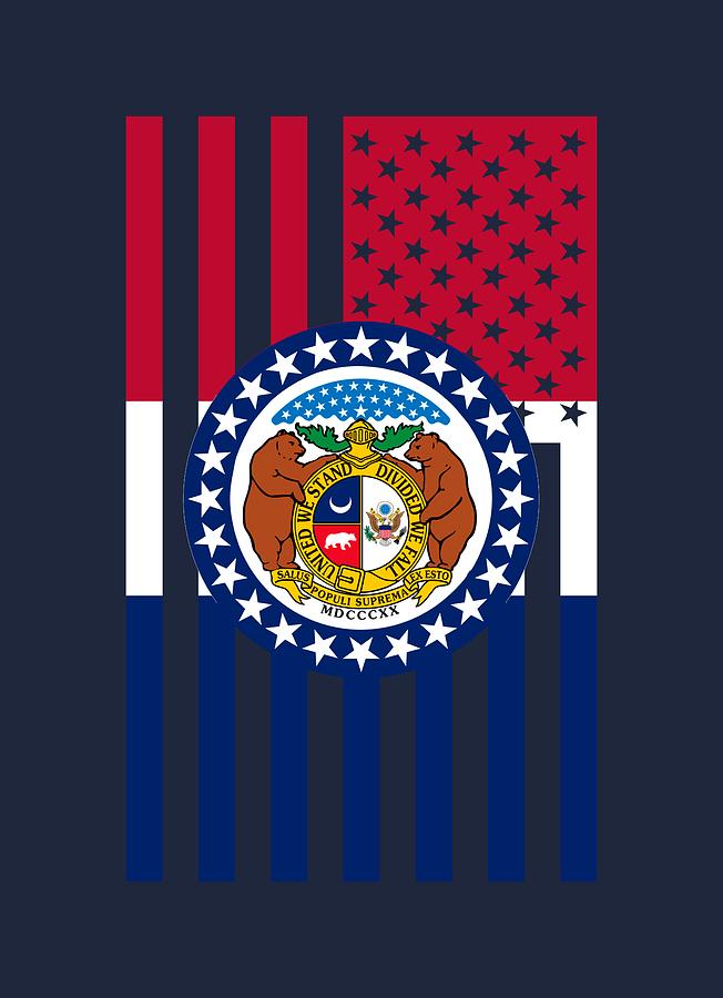 Missouri State Flag Graphic USA Styling Digital Art by Garaga Designs